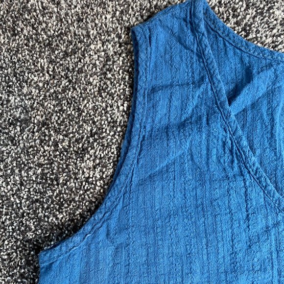 Lime N Chili Blue V Neck Sleeveless Tunic Tank Size Small - Picture 3 of 5